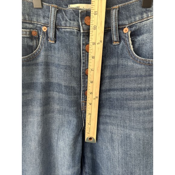 Madewell Size 29 The Perfect Vintage Crop Jeans Button Fly Barnsdale Wash - Picture 10 of 16